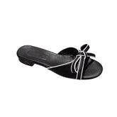 Bow Flat Slippers Slides
